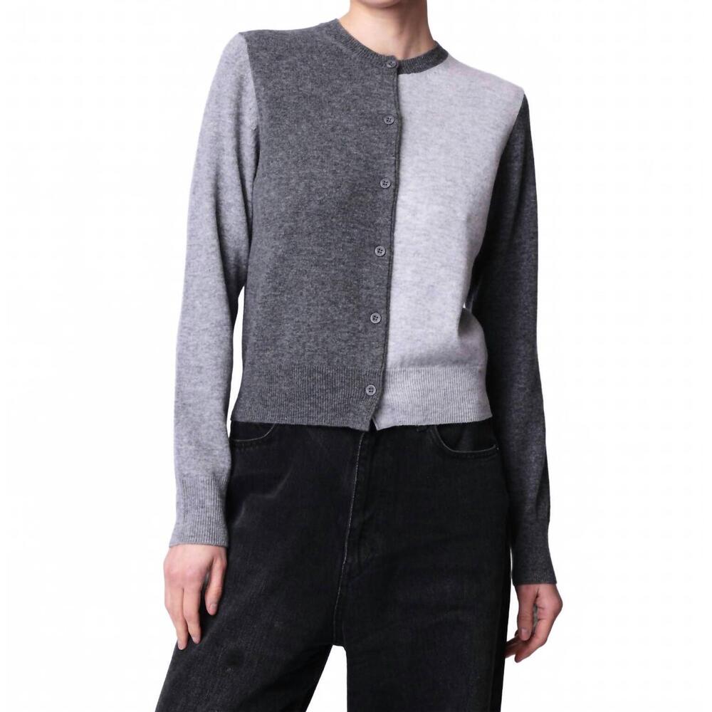 NEW BERENICE camaieu knit cardigan in grey mix